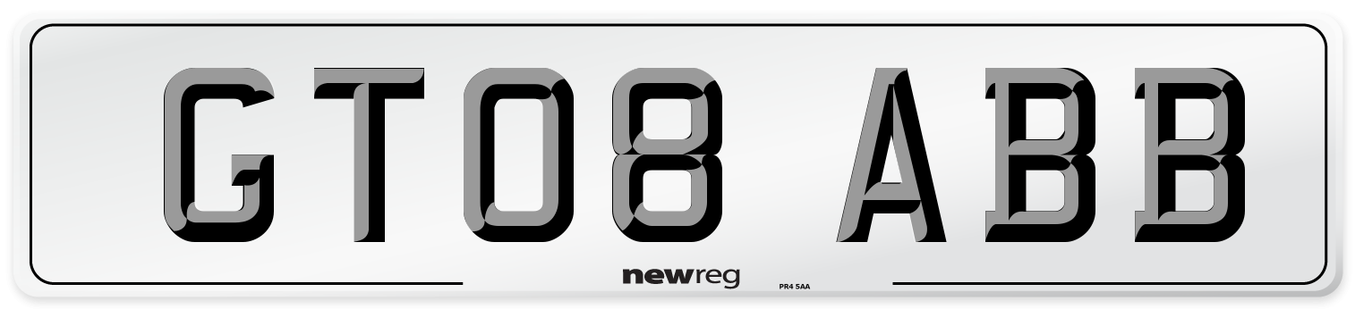 GT08 ABB Number Plate from New Reg